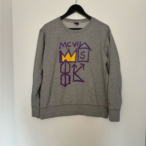 SPRZ NY Grey Graphic Crewneck Sweatshirt